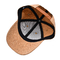 Düzenlenebilir kemerli altı panelli kavisli ahşap tanelerden deri beyzbol şapkası