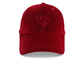 Morumsu Kırmızı Spor Donatılmış Şapkalar Vintage Baba Kapaklar Güneşlik Kavisli Pleuche Stil Caps