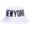 Nakış New York Stili Balıkçı Kovası Şapka% 100 Polyester Kumaş